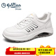金利來(lái)男鞋秋季新款休閑皮鞋時(shí)尚潮流輕便軟底防滑增高氣墊緩震運動(dòng) 白色 40