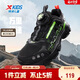 特步（XTEP）兒童童鞋兒童中大童網(wǎng)格旋鈕扣休閑鞋 黑/光感綠 37碼