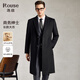 洛茲【10%山羊絨&90%羊毛】商務(wù)紳士長(cháng)款羊毛呢大衣高端休閑外套男