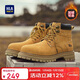 海瀾之家HLA新年禮物情侶靴大黃靴男舒適秋冬馬丁靴子男 T249土黃色42
