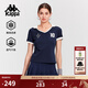 卡帕（Kappa）背靠背短袖t恤女2025新款夏季翻領(lǐng)polo衫運動(dòng)休閑上衣  暗夜藍黑-906 L （尺碼推薦適合170/88A）