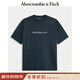 Abercrombie & Fitch美式復古舒適經(jīng)典百搭棉質(zhì)LOGO圓領(lǐng)短袖T恤25秋季男裝175-5430 藏青色 M (180/100A)