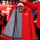 雷薩狼年會(huì )沖鋒衣定制工作服印logo公司企業(yè)周年慶開(kāi)門(mén)紅宴會(huì )團體服外套 【軟殼立領(lǐng)】大紅色 L