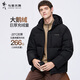 與狼共舞【鵝絨266G】重磅連帽羽絨服男冬季休閑加厚防寒面包服保暖外套男