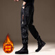 貴色高端美式復古休閑工裝褲子男秋冬季加絨寬松大碼哈倫束腳長(cháng)褲男
