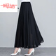 皮爾卡丹（pierre cardin）2025新款雪紡半身長(cháng)裙女夏季高腰沙灘裙子跳舞半截大擺裙子a字 黑色雪紡【腰圍1尺8到3尺】 180度裙長(cháng)80厘米適合高149-156【