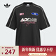 阿迪達斯（adidas）Originals三葉草女子MOTO GFX TEE W賽車(chē)風(fēng)純棉小高領(lǐng)運動(dòng)短袖T恤 KG6678 L