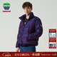 texwood【白鴨絨】蘋(píng)果男士羽絨服蓬松立領(lǐng)印花上衣立領(lǐng)保暖防風(fēng)外套 藍紅 XL