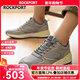 ROCKPORT樂(lè )步休閑鞋子男士跑步鞋子秋季新款網(wǎng)名透氣拼色牛皮戶(hù)外運動(dòng)鞋子 灰色 42