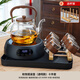 全度玻璃提梁壺家用小型電陶爐煮茶器燒水壺大容量保溫玻璃茶壺 【全透明10件套】帶茶盤(pán)一整套