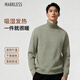 MARKLESS毛衣男士秋冬保暖高領(lǐng)針織衫休閑套頭毛衫打底衫1713 橄欖灰 M 