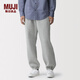 MUJI男式 毛圈棉褲子 男士長(cháng)褲衛褲休閑褲加絨 26年春季男裝 AB1NRA6S 灰色 M (170/80A)