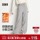 森馬（Semir）發(fā)熱抑菌抓絨抽繩分割寬松2025百搭闊腿褲女冬休閑褲109725127001