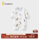 童泰（TONGTAI）嬰兒連體衣春秋季純棉寶寶長(cháng)袖哈衣兒童家居服內衣爬服灰色73cm