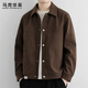 馬克華菲（MARK FAIRWHALE）夾克男士春秋季潮流外套男簡(jiǎn)約時(shí)尚百搭上衣服男裝 咖啡色 2XL