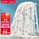 安可新  嬰兒紗布浴巾新生兒浴巾6層純棉紗布兒童寶寶a類(lèi)洗澡毛巾狐貍款