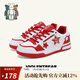 暴力熊（VIOLENTBEAR）女鞋2025秋冬新款低幫板鞋透氣個(gè)性星星鞋夜光男鞋情侶休閑鞋百搭 紅色 35