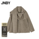 江南布衣（JNBY）【商場(chǎng)同款】25冬新品呢大衣寬松H型拼接圍巾解構設計5X0810130