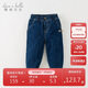 戴維貝拉【商場(chǎng)同款】?jì)和澴?023秋冬男童休閑牛仔棉褲夾棉加厚