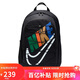 耐克（NIKE）男女雙肩包背包 大容量旅行包電腦書(shū)包休閑包HF7722-010 黑彩色