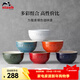 琺寶（staub）陶瓷碗家用飯碗套裝沙拉甜品多用碗兒童小碗米飯碗家用湯面碗 繽紛碗6件套12cm