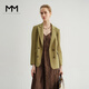 麥檬【限量特惠/撿漏】西裝外套女春薄款休閑芥末綠色西服5C8111601 芥末綠 西裝 S