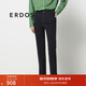ERDOS 九分褲微喇褲修身顯瘦時(shí)尚女休閑褲牛仔褲 可水洗 黑 155/64A/XS