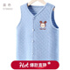迪士尼兒童馬甲棉女童春秋男童薄款夾棉內穿寶寶外穿新馬夾坎肩 藍色 120