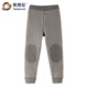 英博倫兒童保暖褲男冬季中腰加厚棉褲女童德絨三層毛線(xiàn)褲校服神器 80362深灰條 160