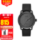 西鐵城（CITIZEN）光動(dòng)能手表男皮帶夜光商務(wù)時(shí)尚潮流男士騷橙男表送禮情人節 酷黑BM8475-00F