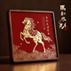 一面墻馬到成功吉祥擺件手工伴手禮銅雕畫(huà)辦公室桌面擺臺馬年商務(wù)禮物 馬到成功【純銅鐫刻】 胡桃木30*30CM