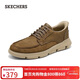 斯凱奇（Skechers）新年禮物閃穿商務(wù)休閑皮鞋男新品冬一腳蹬休閑鞋舒適豆豆鞋205479