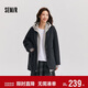 森馬（Semir）外套女中長(cháng)款西裝領(lǐng)通勤寬松2024冬含羊毛雙面呢夾克109724108021