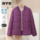 雅鹿輕薄羽絨服女新款內搭內膽中老年媽媽大碼奶奶保暖修身秋冬短外套 紫紅色 5XL 建議140-160斤