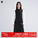 播拼接針織連衣裙女商場(chǎng)同款韓版半高領(lǐng)內搭基礎款長(cháng)裙BDQ9LD1956 K40黑色 L