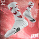 維動(dòng)（VEIDOORN）馬年驍騰運動(dòng)襪跑步健身專(zhuān)業(yè)羽毛球籃球襪透氣耐磨毛巾底長(cháng)筒襪 白紅【一雙裝】
