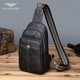 FALAMAONE（FALAMAONE）新款男士背包胸包時(shí)尚斜挎包單肩包潮流男包 XF218黑色 小包