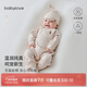 babylove新生兒連體衣春秋款純棉和尚服嬰兒衣服初生兒寶寶彩棉哈衣爬服