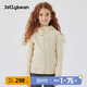 jollybean丨連帽修身衛衣25春秋男女大童運動(dòng)拉鏈開(kāi)衫兒童衣服外套上衣 衛衣丨奶油白 （修身加絨款） 150 cm