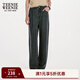 Teenie Weenie【萊賽爾】小熊女裝復古松弛休閑直筒闊腿牛仔褲長(cháng)褲 灰色 S (160)