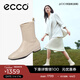 愛(ài)步（ECCO）靴子女 時(shí)尚潮流百搭經(jīng)典平底羊皮輕奢女靴 舞悅244403 石灰色24440359113 37