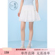 紫涵（ZIHAN）紫涵白色蕾絲花邊短裙女2025年夏季新款少女風(fēng)高腰半身a字仙女裙 本白 M