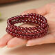 留星紫牙烏石榴石手鏈本命年轉運珠天然手串水晶新年送女生女友 三圈石榴石【4MM】