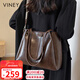 viney牛皮包包女包大容量托特包通勤斜挎單肩包生日新年禮物送女生女友