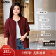 MsShe大碼女裝2025新款冬裝【28支莫代爾紗】休閑寬松毛衣外套 安可拉紅色現貨 3XL