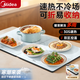 美的（Midea）折疊暖菜板火鍋加熱墊飯菜保溫板熱菜板加熱桌墊 折疊設計家用加熱板暖奶暖茶溫酒 雙區獨立控溫 升級款-10檔 可定時(shí)【智能折疊-80CM】雙區控溫