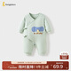 童泰（TONGTAI）嬰兒蝴蝶衣冬季純棉夾棉初生寶寶連體衣新生兒哈衣爬服綠色59cm