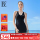 范德安（BALNEAIRE）小黑裙泳衣女微胖連體裙式時(shí)尚赫本風(fēng)遮肚顯瘦溫泉海邊度假游泳衣 【金標】經(jīng)典黑 L 【160-170cm/56-64kg】