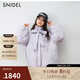 SNIDEL2025秋冬新品甜美蝴蝶結刺繡保暖鴨絨面包羽絨服SWFC254318 藍紫色 M (1)