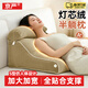 京嚴【A類(lèi)】靠枕床上靠背墊床頭軟包靠背沙發(fā)靠墊玩手機半躺護腰神器 高密燈芯絨【淺咖-帶頭枕】仿人體貼合 60cm*55cm*30cm 含枕芯 飽滿(mǎn)不塌陷（可拆洗）